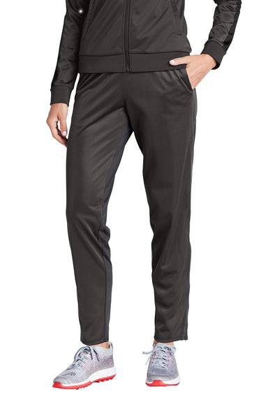 Sport-Tek LPST95 Womens Tricot Track Pants w/ Pockets Graphite Grey Model Front