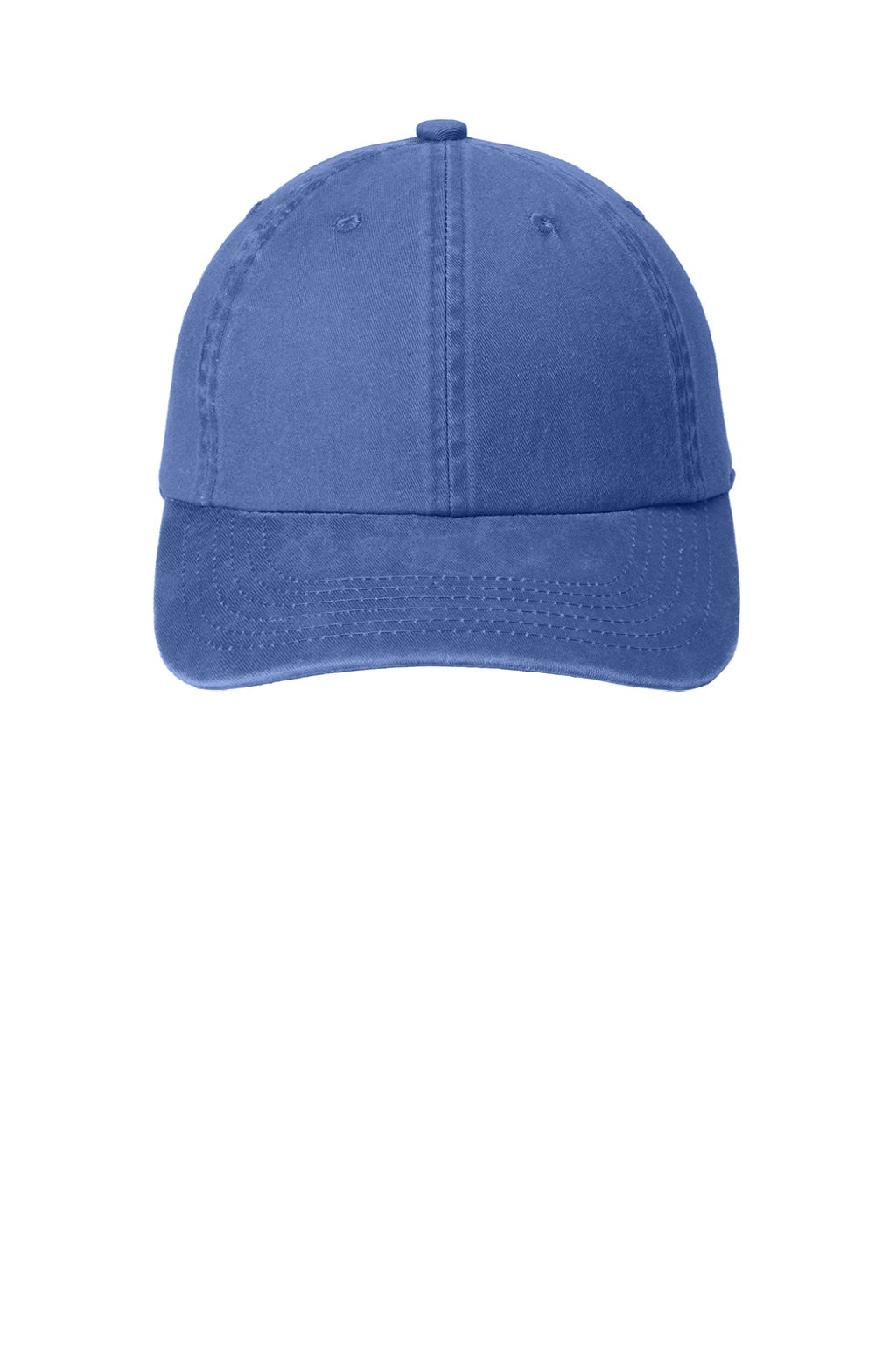 Port Authority Hats LPWU Womens Garment Washed Adjustable Hat Faded Blue Flat Front