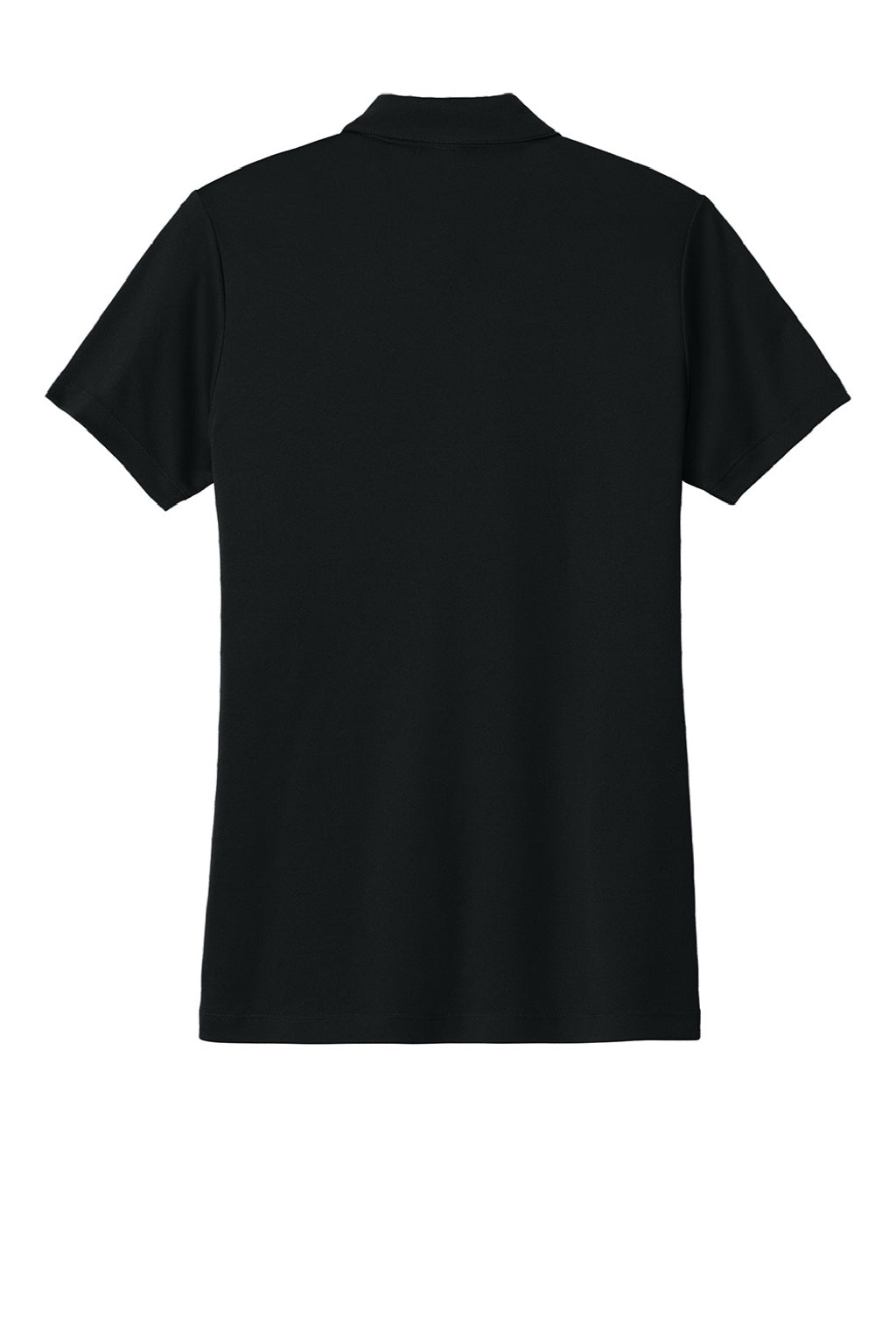 Sport-Tek LST104 Womens Moisture Wicking Competitor United Short Sleeve Polo Shirt Black/Deep Red Flat Back