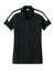 Sport-Tek LST104 Womens Moisture Wicking Competitor United Short Sleeve Polo Shirt Black/White Flat Front