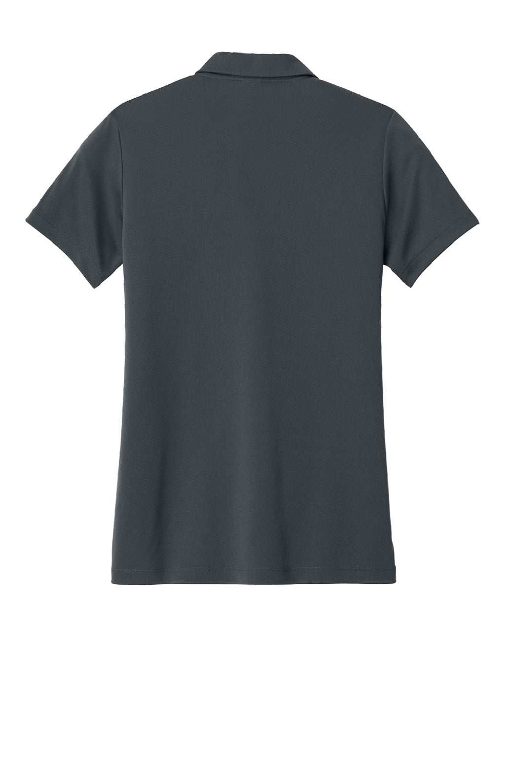 Sport-Tek LST104 Womens Moisture Wicking Competitor United Short Sleeve Polo Shirt Iron Grey/White Flat Back