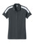 Sport-Tek LST104 Womens Moisture Wicking Competitor United Short Sleeve Polo Shirt Iron Grey/White Flat Front