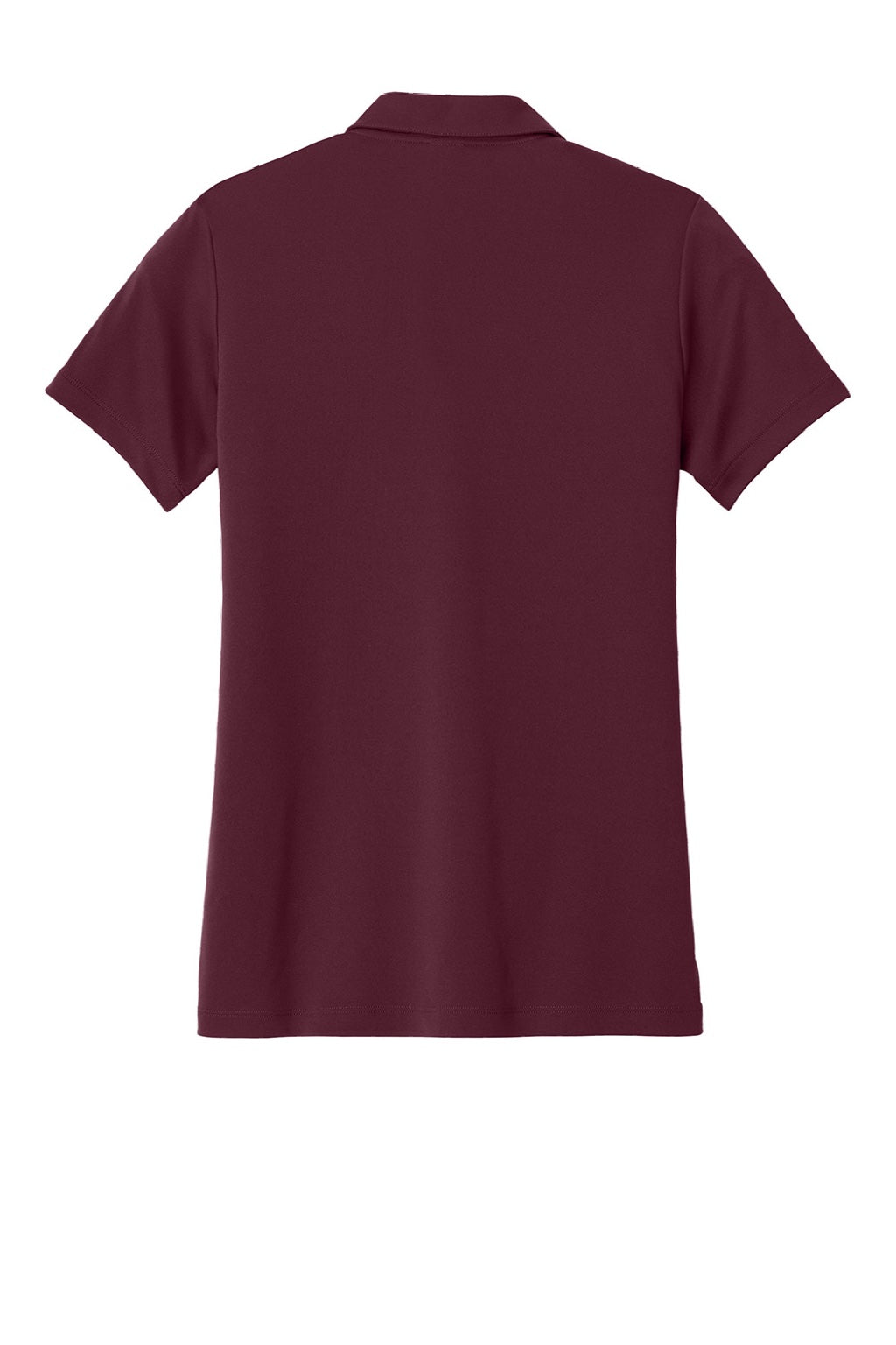 Sport-Tek LST104 Womens Moisture Wicking Competitor United Short Sleeve Polo Shirt Maroon/White Flat Back