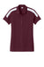 Sport-Tek LST104 Womens Moisture Wicking Competitor United Short Sleeve Polo Shirt Maroon/White Flat Front