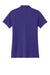 Sport-Tek LST104 Womens Moisture Wicking Competitor United Short Sleeve Polo Shirt Purple/White Flat Back