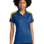Sport-Tek Womens Moisture Wicking Competitor United Short Sleeve Polo Shirt - Royal Blue/Gold - Closeout