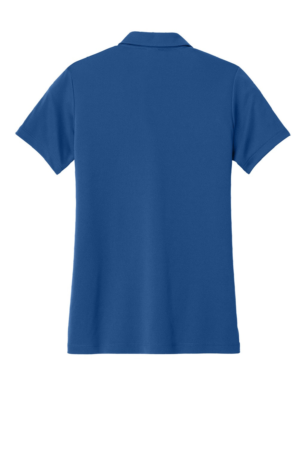 Sport-Tek LST104 Womens Moisture Wicking Competitor United Short Sleeve Polo Shirt Royal Blue/White Flat Back