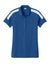 Sport-Tek LST104 Womens Moisture Wicking Competitor United Short Sleeve Polo Shirt Royal Blue/White Flat Front