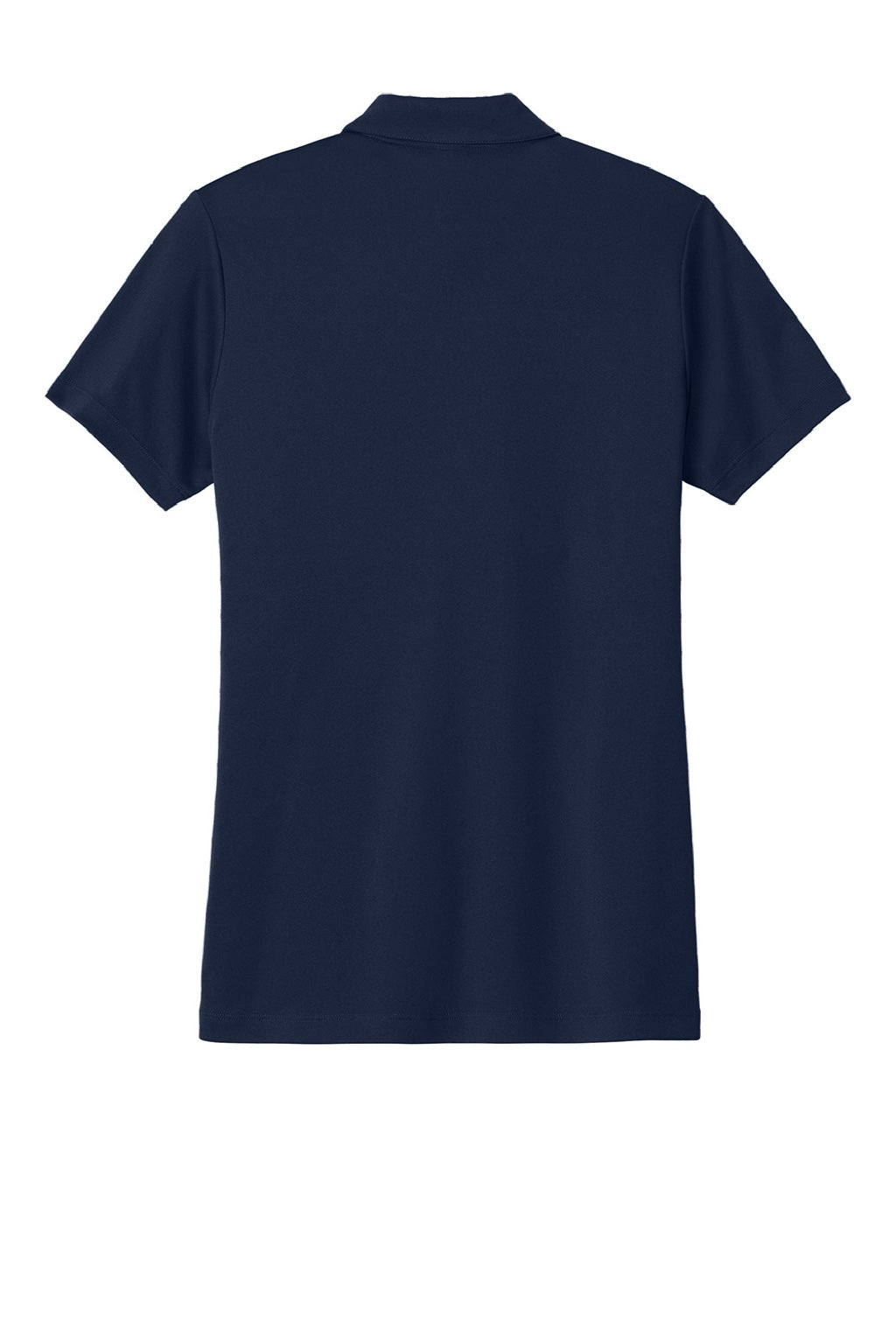 Sport-Tek LST104 Womens Moisture Wicking Competitor United Short Sleeve Polo Shirt True Navy Blue/Gold Flat Back