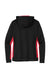 Sport-Tek LST235 Womens Sport-Wick Moisture Wicking Fleece Hooded Sweatshirt Hoodie w/ Pouch Pocket Black/Deep Red Flat Back