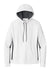 Sport-Tek LST235 Womens Sport-Wick Moisture Wicking Fleece Hooded Sweatshirt Hoodie w/ Pouch Pocket White/Dark Smoke Grey Flat Front