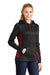 Sport-Tek LST235 Womens Sport-Wick Moisture Wicking Fleece Hooded Sweatshirt Hoodie w/ Pouch Pocket Black/Deep Red Model 3q