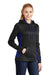 Sport-Tek LST235 Womens Sport-Wick Moisture Wicking Fleece Hooded Sweatshirt Hoodie w/ Pouch Pocket Black/True Royal Blue Model 3q