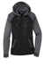 Sport-Tek LST236 Womens Sport-Wick Moisture Wicking Fleece Hooded Sweatshirt Hoodie w/ Pockets Black/Dark Smoke Grey Flat Front