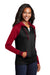 Sport-Tek LST236 Womens Sport-Wick Moisture Wicking Fleece Hooded Sweatshirt Hoodie w/ Pockets Black/Deep Red Model 3q