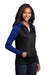 Sport-Tek LST236 Womens Sport-Wick Moisture Wicking Fleece Hooded Sweatshirt Hoodie w/ Pockets Black/True Royal Blue Model 3q