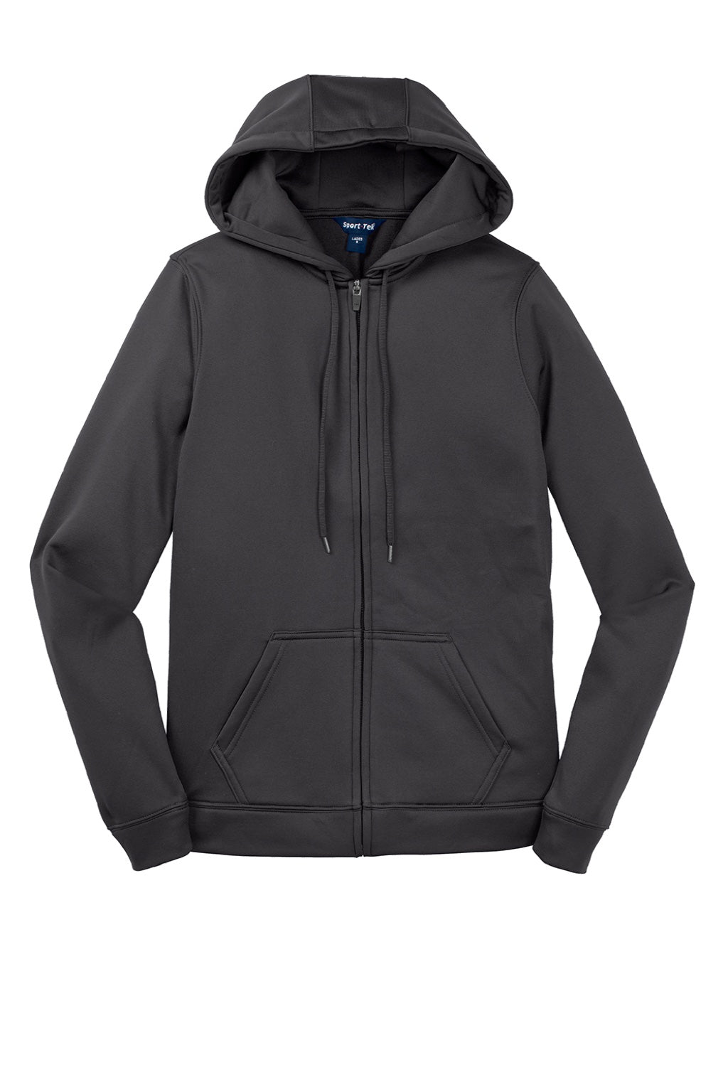 Sport-Tek LST237 Womens Sport Wick Moisture Wicking Fleece Sweatpants w/ Pockets Dark Smoke Grey Flat Front