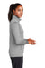 Sport-Tek LST241 Womens Sport-Wick Moisture Wicking Fleece Full Zip Sweatshirt w/ Pockets Silver Grey Model Side