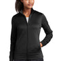 Sport-Tek Womens Sport-Wick Moisture Wicking Fleece Full Zip Sweatshirt w/ Pockets - Black