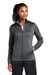Sport-Tek LST241 Womens Sport-Wick Moisture Wicking Fleece Full Zip Sweatshirt w/ Pockets Dark Smoke Grey Model Front