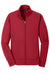 Sport-Tek LST241 Womens Sport-Wick Moisture Wicking Fleece Full Zip Sweatshirt w/ Pockets Deep Red Flat Front