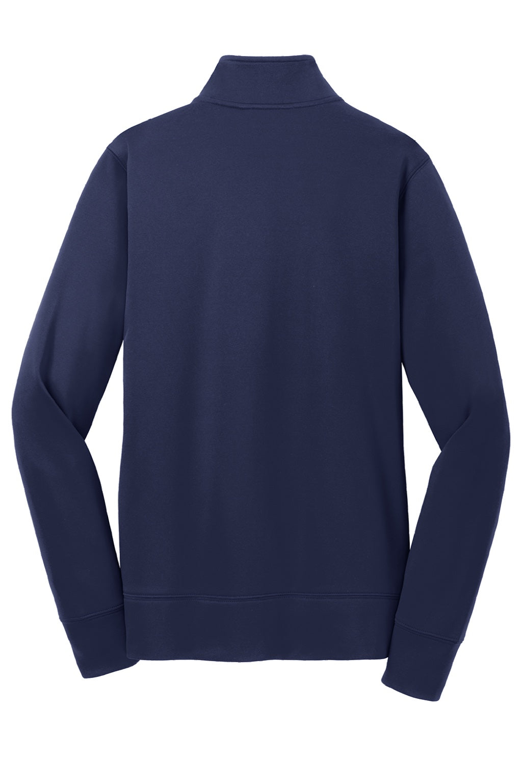 Sport-Tek LST241 Womens Sport-Wick Moisture Wicking Fleece Full Zip Sweatshirt w/ Pockets Navy Blue Flat Back
