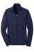Sport-Tek LST241 Womens Sport-Wick Moisture Wicking Fleece Full Zip Sweatshirt w/ Pockets Navy Blue Flat Front