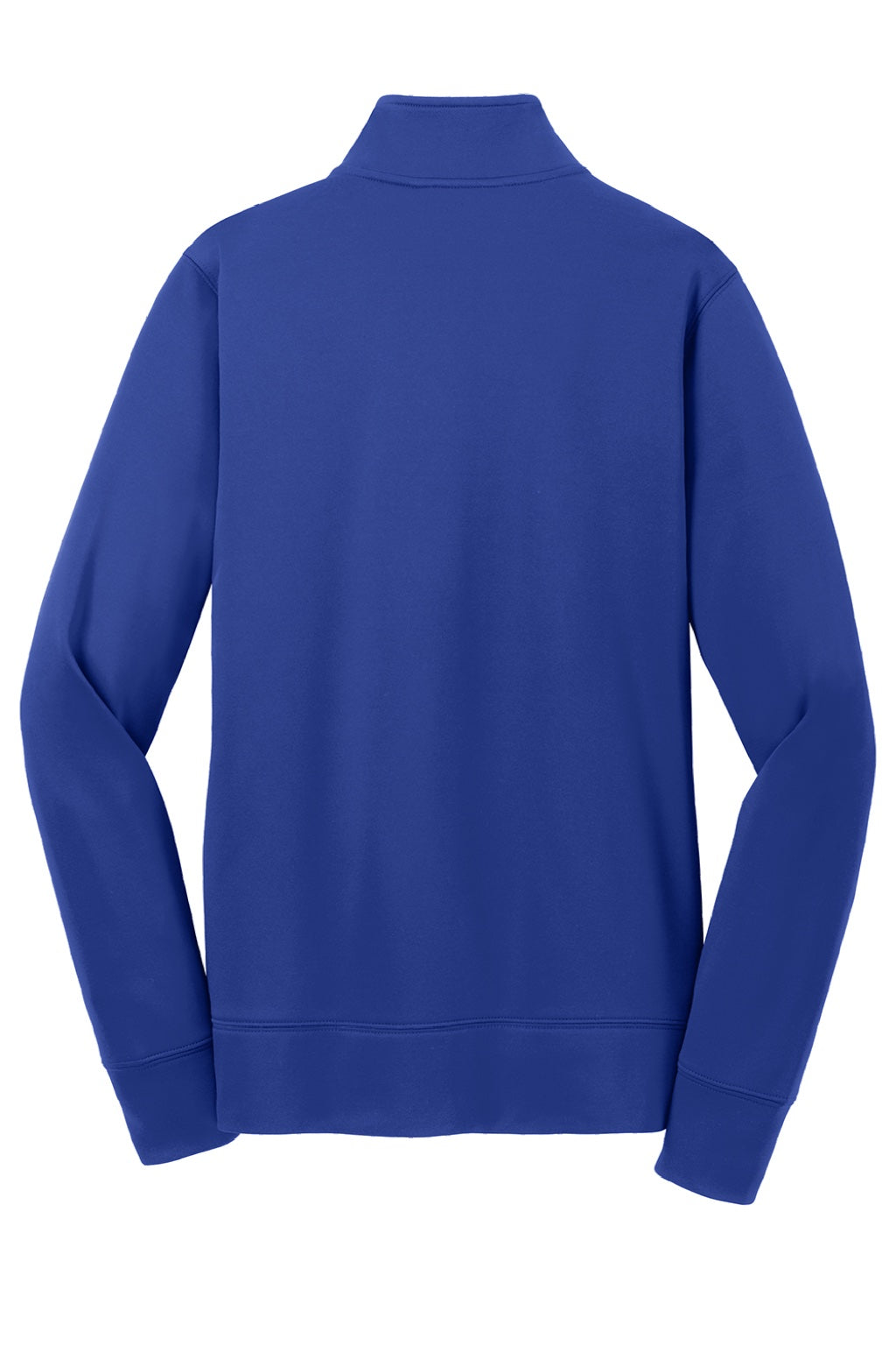 Sport-Tek LST241 Womens Sport-Wick Moisture Wicking Fleece Full Zip Sweatshirt w/ Pockets True Royal Blue Flat Back
