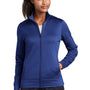 Sport-Tek Womens Sport-Wick Moisture Wicking Fleece Full Zip Sweatshirt w/ Pockets - True Royal Blue