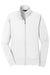 Sport-Tek LST241 Womens Sport-Wick Moisture Wicking Fleece Full Zip Sweatshirt w/ Pockets White Flat Front