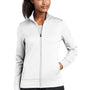 Sport-Tek Womens Sport-Wick Moisture Wicking Fleece Full Zip Sweatshirt w/ Pockets - White