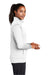 Sport-Tek LST241 Womens Sport-Wick Moisture Wicking Fleece Full Zip Sweatshirt w/ Pockets White Model Side