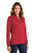 Sport-Tek LST253 Womens Shrink Resistant Fleece 1/4 Zip Sweatshirt True Red Model 3q