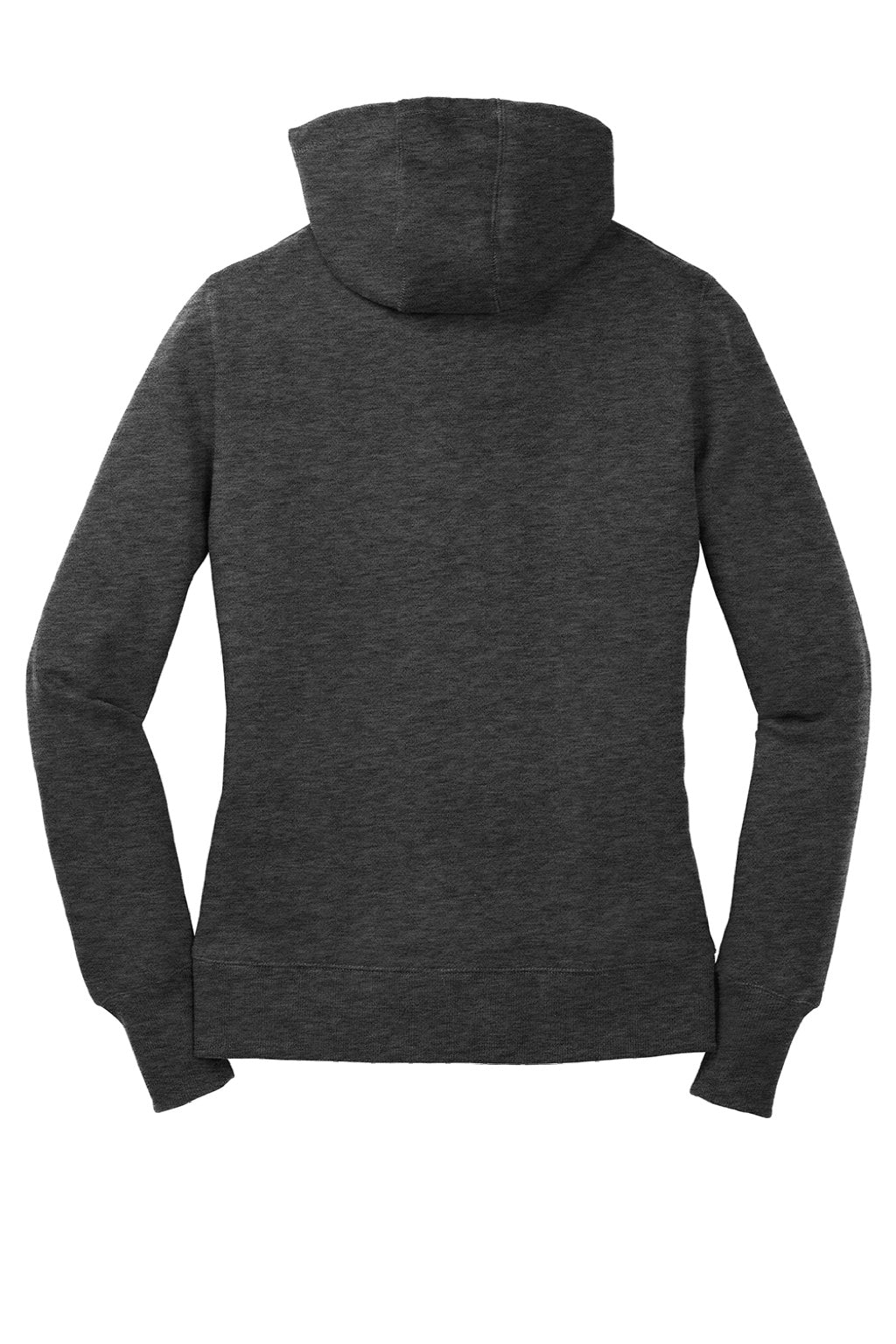 Sport-Tek LST254 Womens Shrink Resistant Fleece Hooded Sweatshirt Hoodie w/ Pouch Pocket Heather Graphite Grey Flat Back