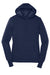 Sport-Tek LST254 Womens Shrink Resistant Fleece Hooded Sweatshirt Hoodie w/ Pouch Pocket True Navy Blue Flat Front