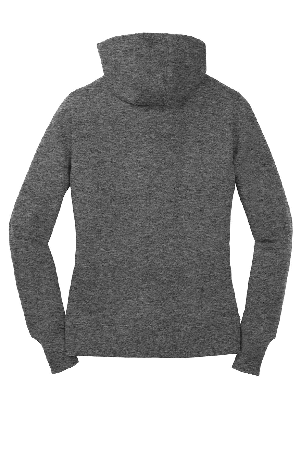 Sport-Tek LST254 Womens Shrink Resistant Fleece Hooded Sweatshirt Hoodie w/ Pouch Pocket Heather Vintage Grey Flat Back