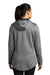 Sport-Tek LST264 Womens Heather Sport-Wick Moisture Wicking Fleece Hooded Sweatshirt Hoodie w/ Pouch Pocket Heather Black Model Back