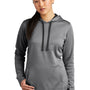 Sport-Tek Womens Heather Sport-Wick Moisture Wicking Fleece Hooded Sweatshirt Hoodie w/ Pouch Pocket - Heather Black