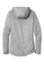 Sport-Tek LST264 Womens Heather Sport-Wick Moisture Wicking Fleece Hooded Sweatshirt Hoodie w/ Pouch Pocket Heather Dark Silver Grey Flat Back