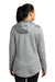 Sport-Tek LST264 Womens Heather Sport-Wick Moisture Wicking Fleece Hooded Sweatshirt Hoodie w/ Pouch Pocket Heather Dark Silver Grey Model Back