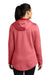 Sport-Tek LST264 Womens Heather Sport-Wick Moisture Wicking Fleece Hooded Sweatshirt Hoodie w/ Pouch Pocket Heather Deep Red Model Back