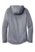 Sport-Tek LST264 Womens Heather Sport-Wick Moisture Wicking Fleece Hooded Sweatshirt Hoodie w/ Pouch Pocket Heather True Navy Blue Flat Back