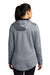 Sport-Tek LST264 Womens Heather Sport-Wick Moisture Wicking Fleece Hooded Sweatshirt Hoodie w/ Pouch Pocket Heather True Navy Blue Model Back