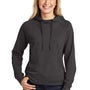 Sport-Tek Womens French Terry Hooded Sweatshirt Hoodie - Heather Black - Closeout