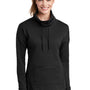 Sport-Tek Womens Triumph Fleece Cowl Neck Sweatshirt w/ Pocket - Black