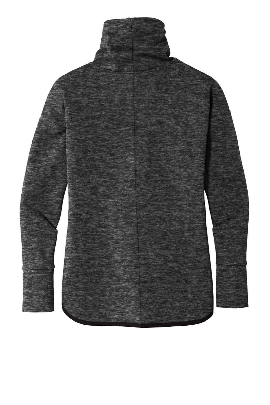 Sport-Tek LST280 Womens Triumph Fleece Cowl Neck Sweatshirt w/ Pocket Heather Black Flat Back