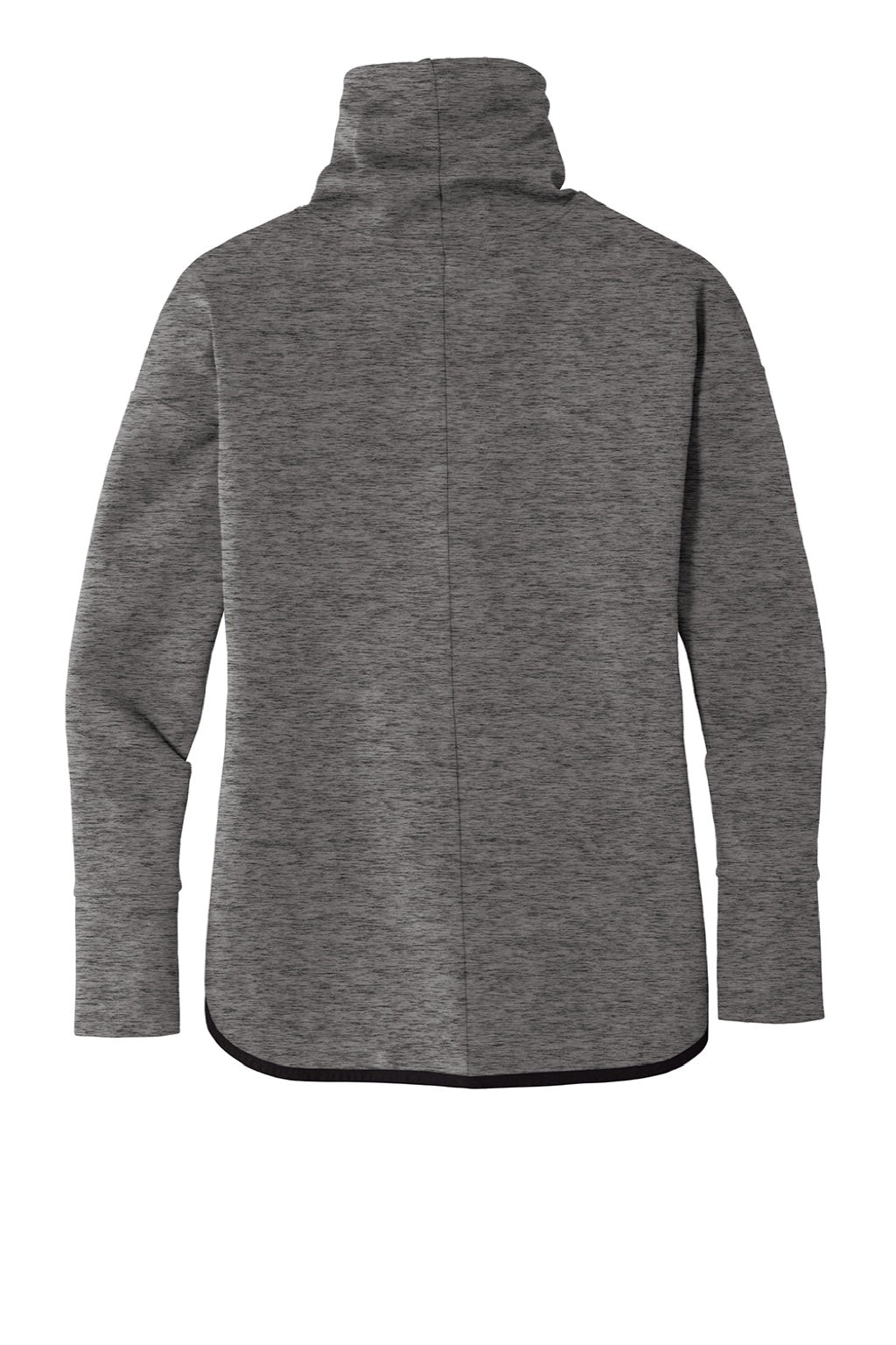 Sport-Tek LST280 Womens Triumph Fleece Cowl Neck Sweatshirt w/ Pocket Heather Dark Grey Flat Back