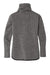 Sport-Tek LST280 Womens Triumph Fleece Cowl Neck Sweatshirt w/ Pocket Heather Dark Grey Flat Back