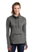 Sport-Tek LST280 Womens Triumph Fleece Cowl Neck Sweatshirt w/ Pocket Heather Dark Grey Model Front