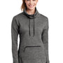 Sport-Tek Womens Triumph Fleece Cowl Neck Sweatshirt w/ Pocket - Heather Dark Grey